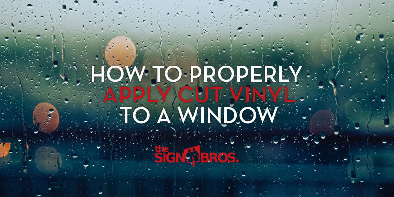 how to properly install cut vinyl to a window