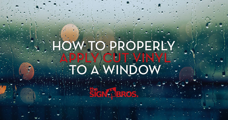 how to properly install cut vinyl to a window