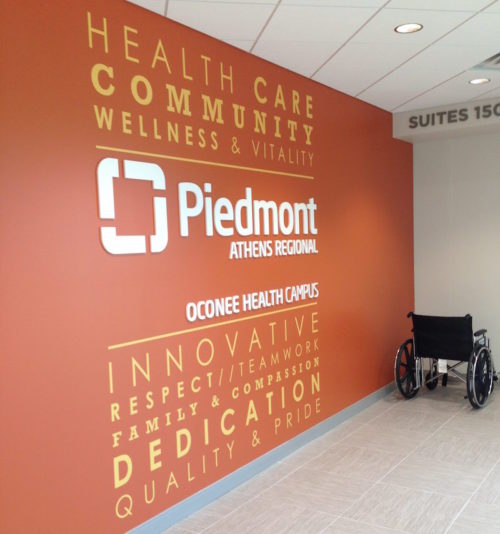 Piedmont Hospital wall installation