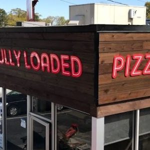 fully loaded pizza channel letter