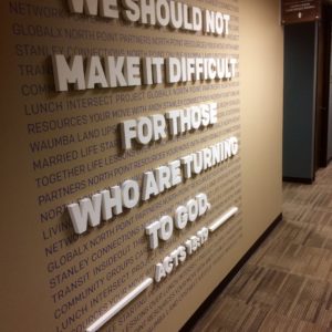 dimensional wall text